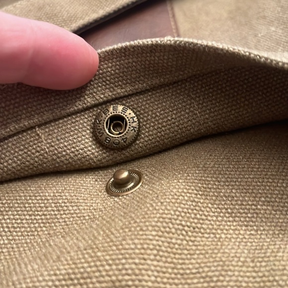 Tan and Brown Canvas Shoulder Bag - Picture 3 of 4